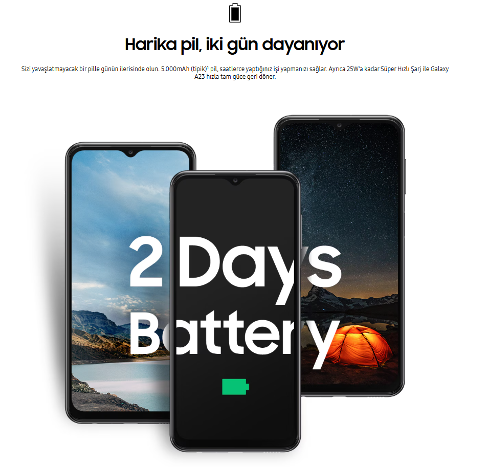 İkinci El Samsung Galaxy A23 Batarya